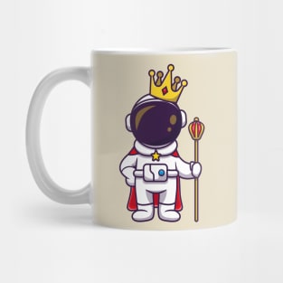 Cute Astronaut King With Crown Mug